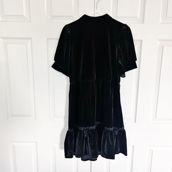 ELOQUII Elements Puff Sleeve Dress With Lace Inserts - Picture 8 of 8